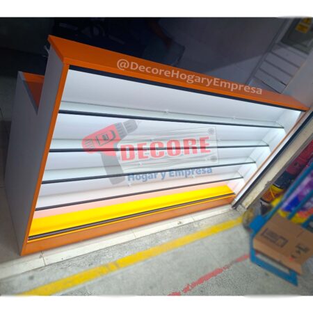 COUNTER CON VITRINA DE VIDRIO-MELAMINA -PUNTO DE PAGO