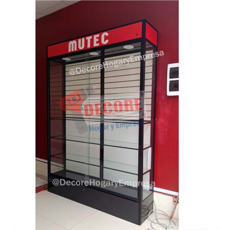 VITRINA ROJA,VITRINA DE TRUPAN RANURADO,VITRINA ALTA