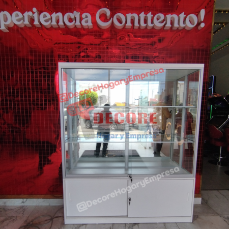 VITRINAS-EXHIBIDORES-VIDRIERAS-MOSTRADORES DE VIDRIO Y MELAMINA
