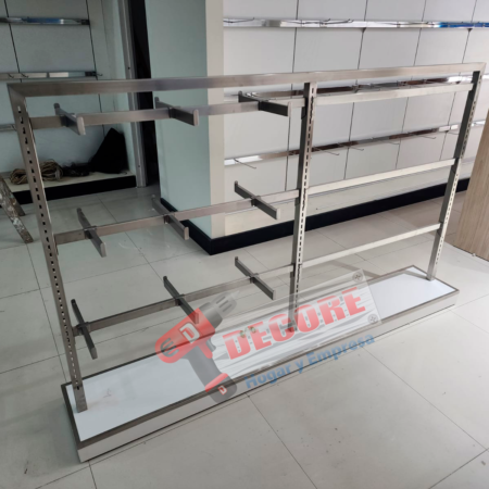 EXHIBIDORES-GÓNDOLAS DE ACERO INOXIDABLE