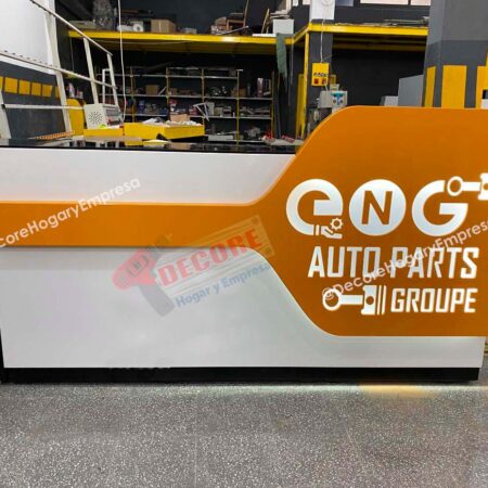 COUNTER DE ATENCIÓN-RECEPCIÓN-MUEBLES DE MELAMINA DECORE