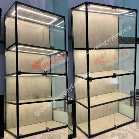 VITRINAS-EXHIBIDORES-VIDRIERAS-MOSTRADORES ALTAS DE VIDRIO Y MELAMINA